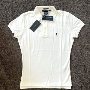 Ralph Lauren Skinny Polo - brand new with tags!!! Size S/P color white